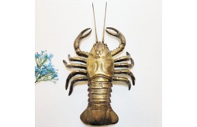 랍스터 청동 브론즈 바닷가재 벽걸이 조형물 조각품 장식품 업소 횟집 매장 카페 테마 모형 인테리어 소품