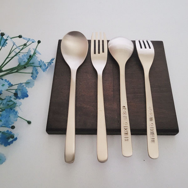 방짜 유기 수저 스푼 포크 세트 어린이 베이비 돌잔치 백일 선물 답례품 주물 놋