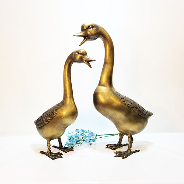 오리 한쌍 조각품 조각상 청동 황동 공예품 인형 모형 정원 연못 야외 마당 카페 거실 상점 정원꾸미기 조형물 인테리어소품