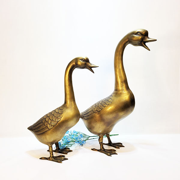 오리 한쌍 조각품 조각상 청동 황동 공예품 인형 모형 정원 연못 야외 마당 카페 거실 상점 정원꾸미기 조형물 인테리어소품