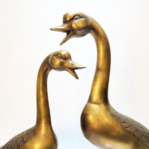 오리 한쌍 조각품 조각상 청동 황동 공예품 인형 모형 정원 연못 야외 마당 카페 거실 상점 정원꾸미기 조형물 인테리어소품