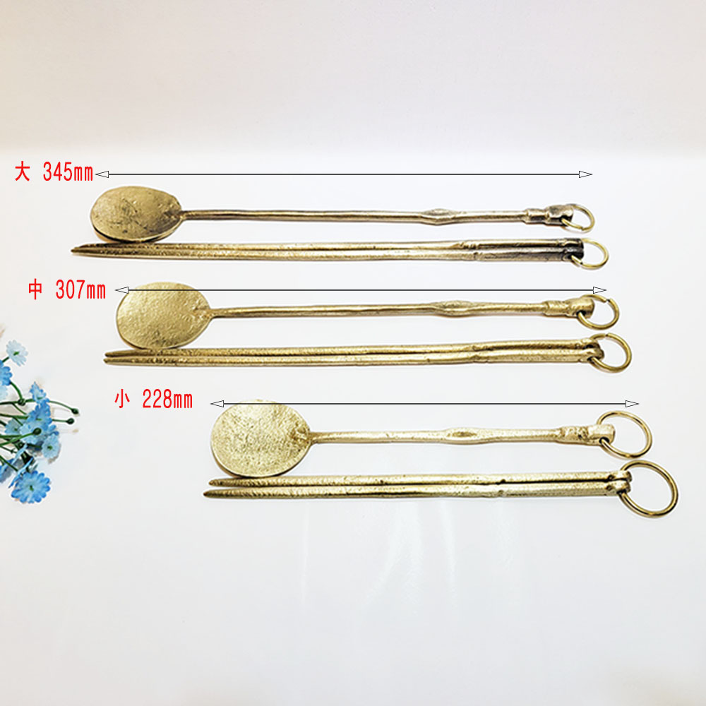 황동 캠핑 집게 세트 화로 숫집게 불멍도구 바베큐 요리집게 청동 신주 주물