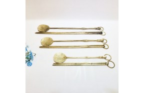 황동 캠핑 집게 세트 화로 숫집게 불멍도구 바베큐 요리집게 청동 신주 주물