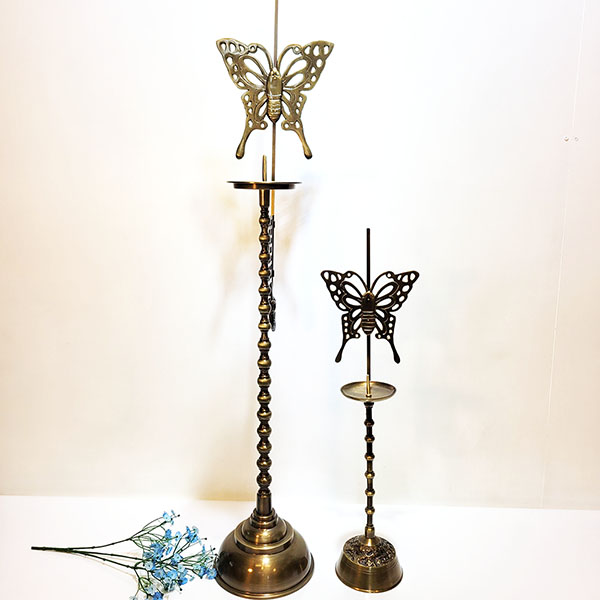 나비촛대 대 전통촛대 동 브론즈 공예품 촛대 돌 백일 업소 장식품 인테리어 소품