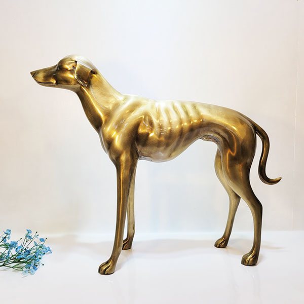 강아지 개 조각상 조각품 조형물 동 브론즈 야외 카페 거실 동물 그레이하운드 인테리어 장식품