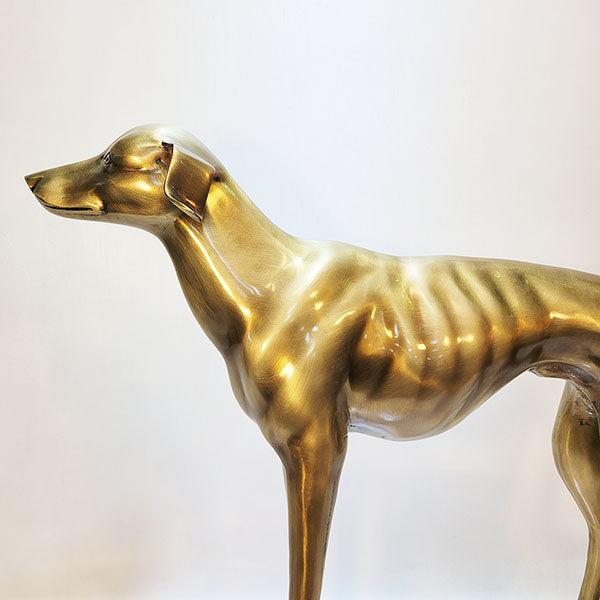 강아지 개 조각상 조각품 조형물 동 브론즈 야외 카페 거실 동물 그레이하운드 인테리어 장식품
