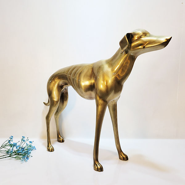 강아지 개 조각상 조각품 조형물 동 브론즈 야외 카페 거실 동물 그레이하운드 인테리어 장식품