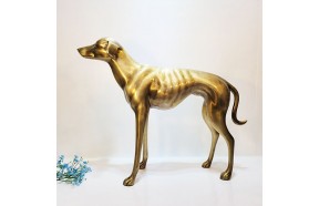 강아지 개 조각상 조각품 조형물 동 브론즈 야외 카페 거실 동물 그레이하운드 인테리어 장식품