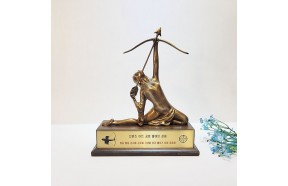 양궁협회 양궁대회 한국양궁대회 활 여인 상패 트로피 공로패 감사패 기념패 청동 황동 상패제작