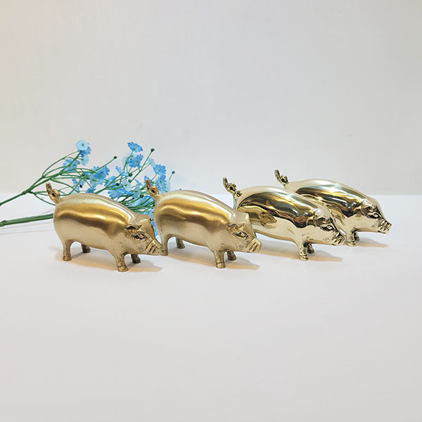 돼지 미니 대 조각상 조각품 조형물 청동 황동 공예품 장식품 인테리어 소품