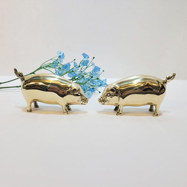 돼지 미니 대 조각상 조각품 조형물 청동 황동 공예품 장식품 인테리어 소품