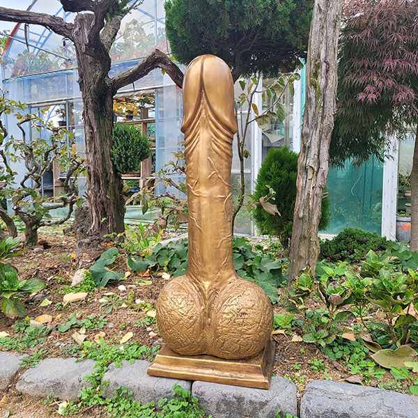 남근 조각품 장식품 조형물 특대 청동 황동 부부화합 동산 정원 업소 개업선물 의미 풍수 인테리어