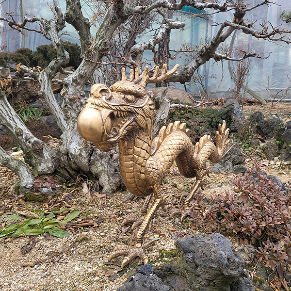 용 장식품 조형물 조각품 조각상 용띠 청용 용의해 갑진년 개업 선물 정원 주택 동산 인테리어 소품