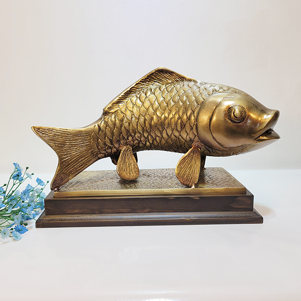 물고기 장식품 잉어 조각품 조각상 개업 신혼 부모님 재물 행운 수험생 선물 풍수 인테리어소품