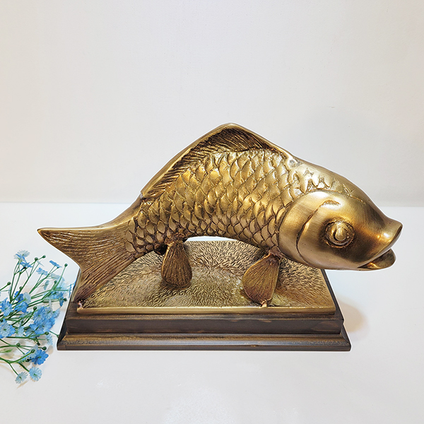 물고기 장식품 잉어 조각품 조각상 개업 신혼 부모님 재물 행운 수험생 선물 풍수 인테리어소품