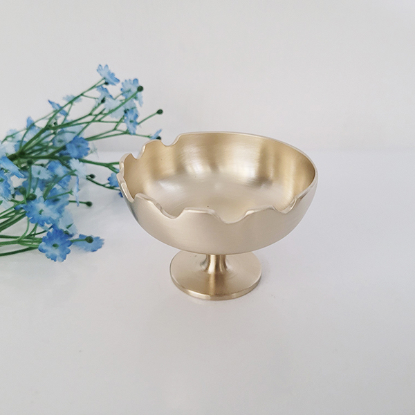 방짜 유기 꽃 괄사 마사지기 한손 피부샵 전신 경락 지인 선물용품