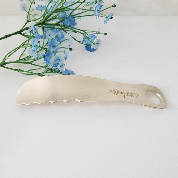 방짜 유기 구두주걱 괄사 마사지기 한손 경락 구두헤라 구둣주걱 선물