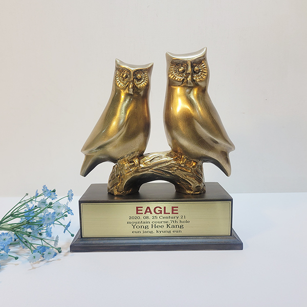 부엉이 상패 동물 기념패 감사패 공로패 퇴직 재직 골프 군인 트로피 동 브론즈 주문 제작