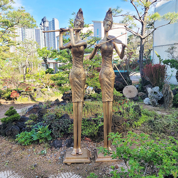 악기 연주 조형물 조각품 조각상 바이올린 플룻 호텔 카페 건물 로비 포인트 전원주택 동산