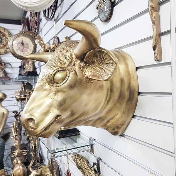 황소 소 머리 장식 간판 조각상 조각품 조형물 벽장식 모형 헌팅트로피