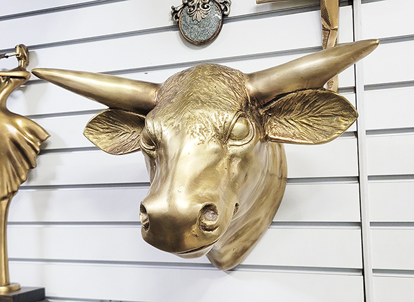 황소 소 머리 장식 간판 조각상 조각품 조형물 벽장식 모형 헌팅트로피