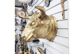 황소 소 머리 장식 간판 조각상 조각품 조형물 벽장식 모형 헌팅트로피