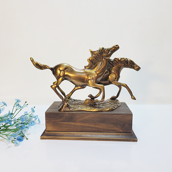 쌍마 말 상패 조각품 기념패 감사패 공로패 퇴직 퇴임 재직 군인 트로피 동 브론즈 주문 제작