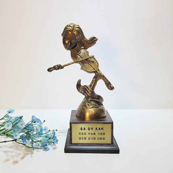 상패 바이올린 플룻 음악 악기 트로피 협회 대회 학원 시상식 감사패 기념패 공로패 축하패