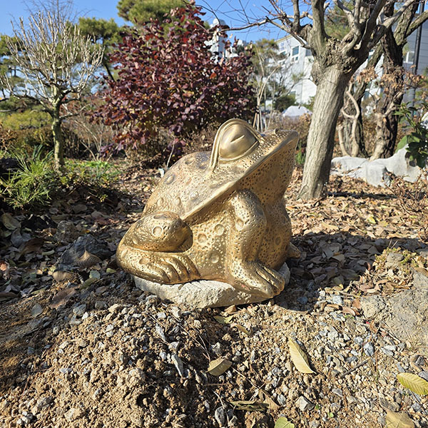 두꺼비조형물 조각상 조각품 황동 정원 현관 복과 행운 풍수 인테리어 장식품