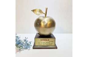 황동 사과 상패 애플 축제 감사패 공로패 기념패 골프 트로피