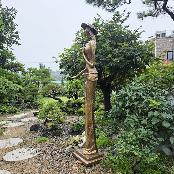 해변의여인 특대 앤틱 브론즈 여성상 조형물 조각상 카페 정원 야외 오브제인테리어 동상 장식품